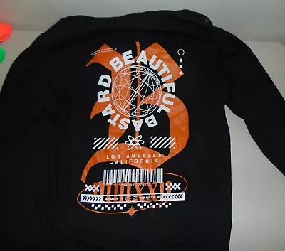 Beautiful Bastard LA - Zip Hoodie Men's Medium Los Angeles Black/Orange • $49.99