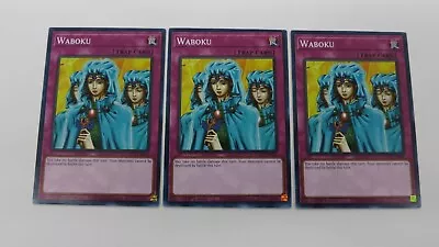 3x WABOKU TRAP CARD PLAYSET HAC1-EN026   1ST EDITION  COMMON YUGIOH NM UNPLAYED • $2.99