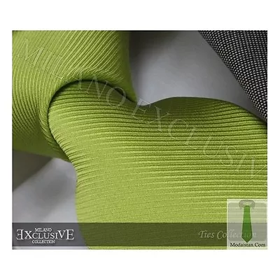 New Men's Designer Lime Green Silk Tie  • £7.49