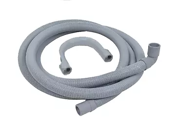 Washing Machine Dishwasher Drain Hose & Holder 1.5M Angle End 22mm Straight 19mm • £6.35