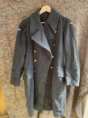 £75 • Buy Original Vintage British RAF Royal Airforce Greatcoat - Kings Crown - 37  Chest