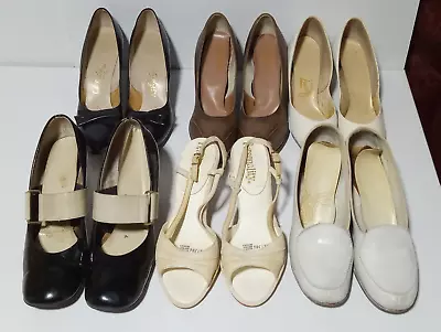 (6) Pair Women's Vintage High Heels Shoes Pumps - Naturalizer • $25