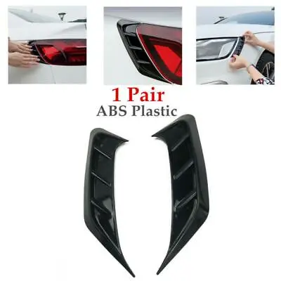 2PCS/Set Universal ABS Plastic Black Headlight Eye Lid Eyelids Cover Durable • $22.59