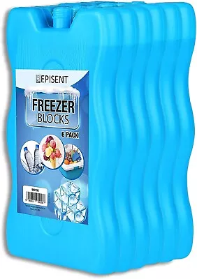 6 X Freezer Blocks For Cool Cooler Bag Ice Packs For Lunch Box Picnic Reusable • £9.99