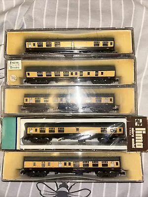 Lima N Gauge GWR Mainline Coaches X 5 Boxed VGC • £26