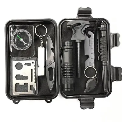 10 In 1 Survival Kit Tools Tactical Camping Emergency Outdoor EDC-New • $16.95