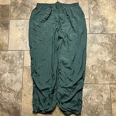 Vintage 90s Y2K Track Sweat Pant 35x33 XL Men Swish Army Military Green Jogger • $26.33