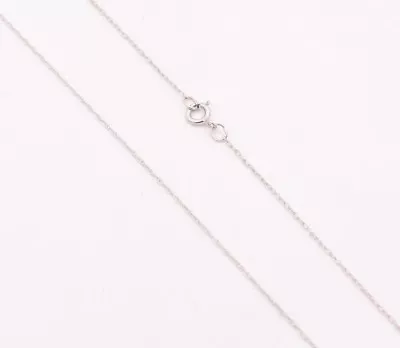 0.6mm Open Dainty Twisted Rope Chain Necklace Real Solid 14K White Gold 16  18  • $49.79