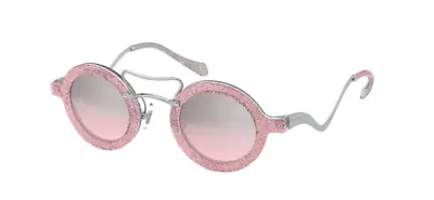 MIU MIU Women's Sunglasses MU02VS 1467L1 39 Glitter Pink Frame • $199.99