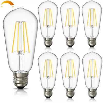 4~48 PCS LED Edison Bulbs 60W Equivalent ETL 2700K Dimmable Vintage Bulbs E26 US • $147.80