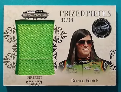 2012 Press Pass Showcase Danica Patrick Authentic Firesuit 98/99 • $14.99