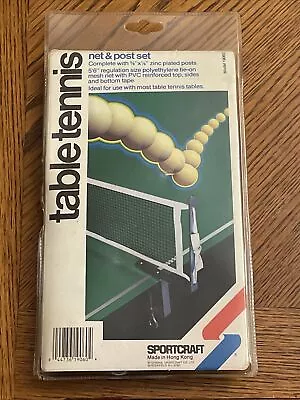 Sportcraft Table Tennis Net And Post Set 19060 Made In Hong Kong VTG NOS  • $17.63