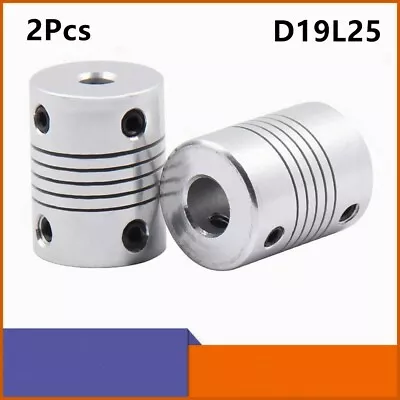 2Pcs Flexible Couplings 5/6/6.35/7/8/10mm NEMA 17 Shaft Coupler For 3D Printer • $5.59