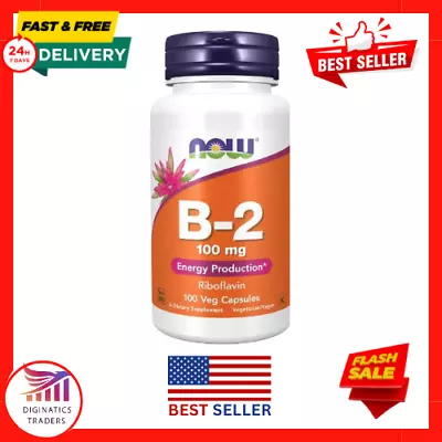 NOW Foods Vitamin B-2 100mg - 100 Capsules Exp 2028 • $7.99