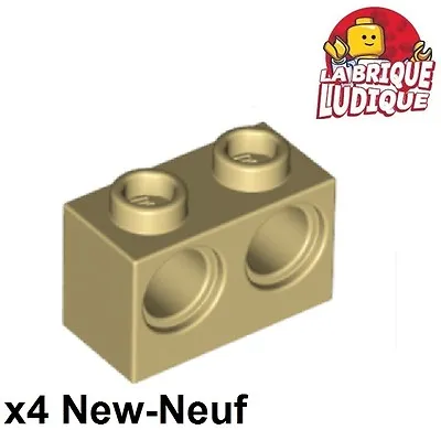 Lego Technic 4x Brick 1x2 Holes 2 Hole Beige/Tan 32000 New • $3.30