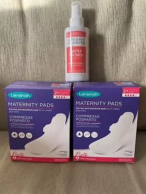 My Expert Midwife Spritz For Bits & Lansinoh 2 X 12 Maternity Pads • £15