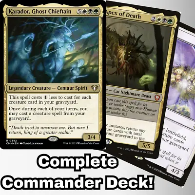 MTG Commander EDH Deck Karador Ghost Chieftain 100 Cards Custom Deck Graveyard • $57.23