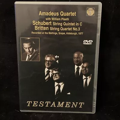 AMADEUS QUARTET W/ William Pleeth - SCHUBERT & BRITTEN - TESTAMENT DVD 2005 • $15