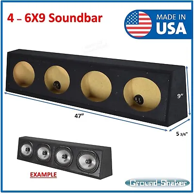 4 - 6X9  Sound Bar Sealed Speaker Box 6X9 Sub Box Ground Shaker Enclosure • $230