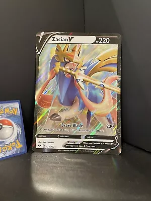 JUMBO Pokemon Card Zacian V Sword And Shield 138/202 Oversized Promo • $0.99