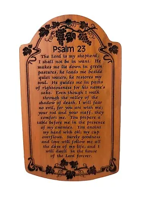 Psalm 23 Wood Plaque P Graham Dunn Granny Core Christian Bible 6.75 X 4 • $9.99