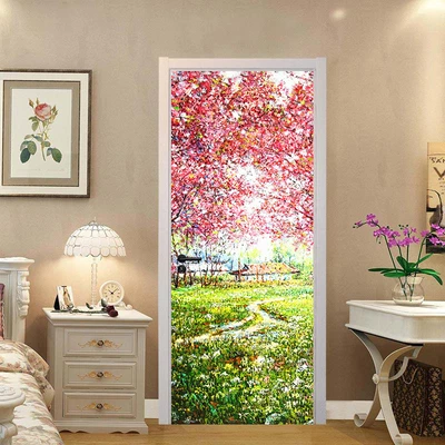 £84.77 • Buy 3D Bright Flowers Door Wall Mural Photo Wall Sticker Decal Wall AJ WALLPAPER AU