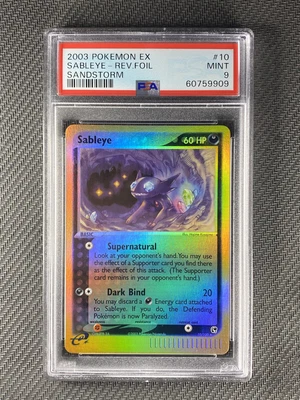 $43 • Buy Pokemon Card PSA 9 Mint Sableye Sandstorm 2003 Reverse Holo 10/100