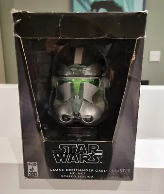 Star Wars Master Replicas Clone Commander Gree 0.45 Scale Mini Helmet • £55.93