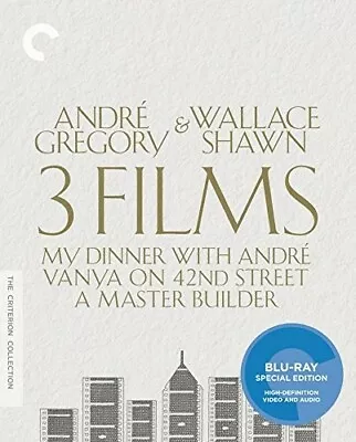 BRAND NEW Andre Gregory & Wallace Shawn 3 Films Criterion Collection Blu-ray • $47.99