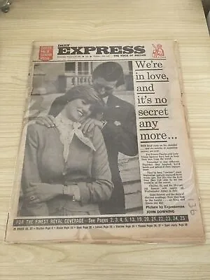 1981 Daily Express Vintage Newspaper Prince Charles And Diana - Poly Bag • $42.95