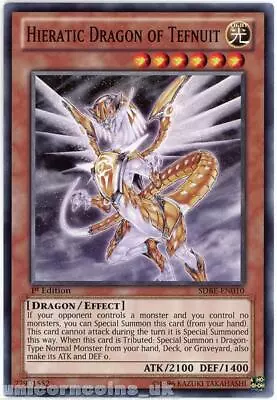 SDBE-EN010 Hieratic Dragon Of Tefnuit 1st Edition Mint YuGiOh Card • £0.99