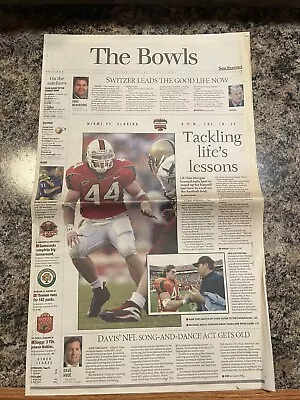 2001 Miami Hurricanes Football Newspaper.  Sugar Bowl Preview • $19.99