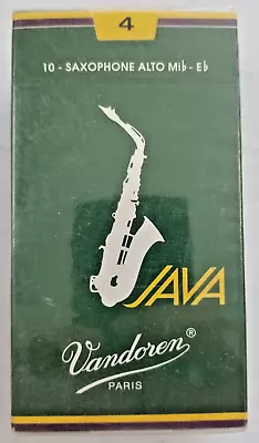 Java By Vandoren Alto Saxophone Number 4 - Box Of 10 Reeds - New In Box • $25.44
