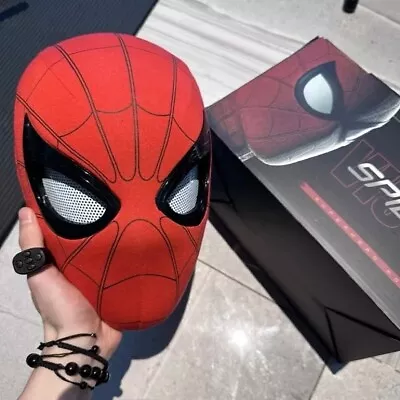 Spider-Man Mask Moving Arachnid Eyes Chin Control Eyes Helmet Masks Props Gift  • $25.80