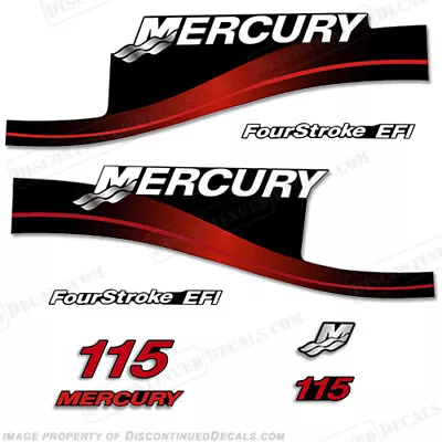 Fits Mercury 115hp 4-Stroke EFI Decal Kit (Red) • $114.95