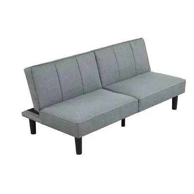 Mainstays Studio Futon Foldable Gray Polyester Fabric Bed Size: 66 X32.5 X29.5 H • $215