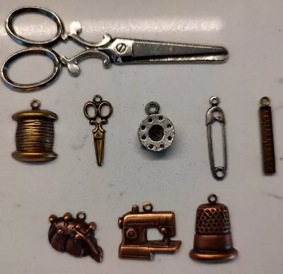 9PC.  Vintage Sewing Charms. • $2