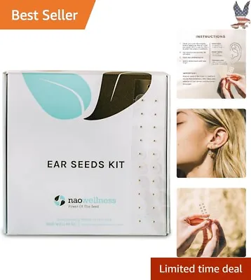 Luxurious Gold-Plated Ear Seeds Acupuncture Kit - 20 Seeds - Self-Care Solution • $48.44