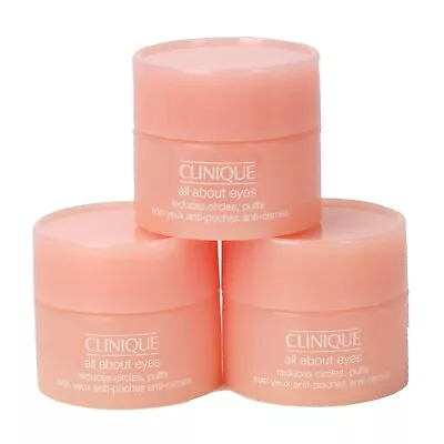 Lot Of 3 Clinique All About Eyes .17 Oz/5 Ml Each - Reduces Circles Puffs • $12.95