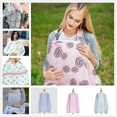 Baby Breastfeeding Nursing Apron Privacy Cover Up Udder Covers Cotton Blanket • $18.15