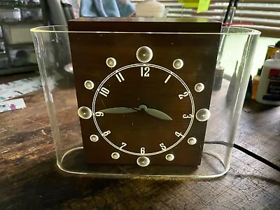 Lackner Neon Glow Lucite Vintage Clock • $799