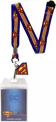 DC Comics Superman 22-Inch Lanyard With ID Badge Holder And Logo Charm • $9.94