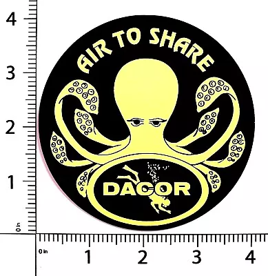 DACOR Octopus Air To Share Scuba Dive Decal Sticker Repro 6mil Vinyl 4  Die Cut • $5.75