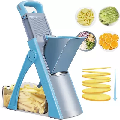 Safe Mandoline Vegetable Slicer Adjustable Vegetable Chopper Mandolin Kitchen • £19.94