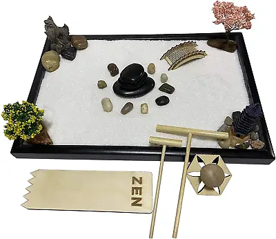 Japanese Relax Desktop Zen Garden Kit For Desk Mini Meditation Kit With Square  • $53.11