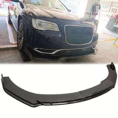 Carbon Front Bumper Lip Spoiler Splitter Body Kit For Chrysler 300 300C LX SRT8 • $104.11