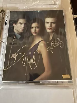 Nina Dobrev Somerhalder Wesley Autographed 8×10 Photo Vampire Diaries Originals • $650