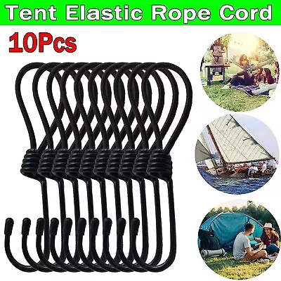 10PCS Caravan Privacy Screen Tie Down Kit Bungee Cords With Hook Pack Awning Mat • $16.43