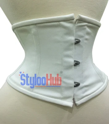 £16.99 • Buy Underbust Corset Steel Boned Heavy Duty Waist Trainer Hourglass Shaper C79 Ivory