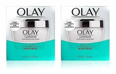 Olay Advanced Luminous Tone Perfecting Cream Facial Moisturizer 1.7 Oz Pack Of 2 • $128.60